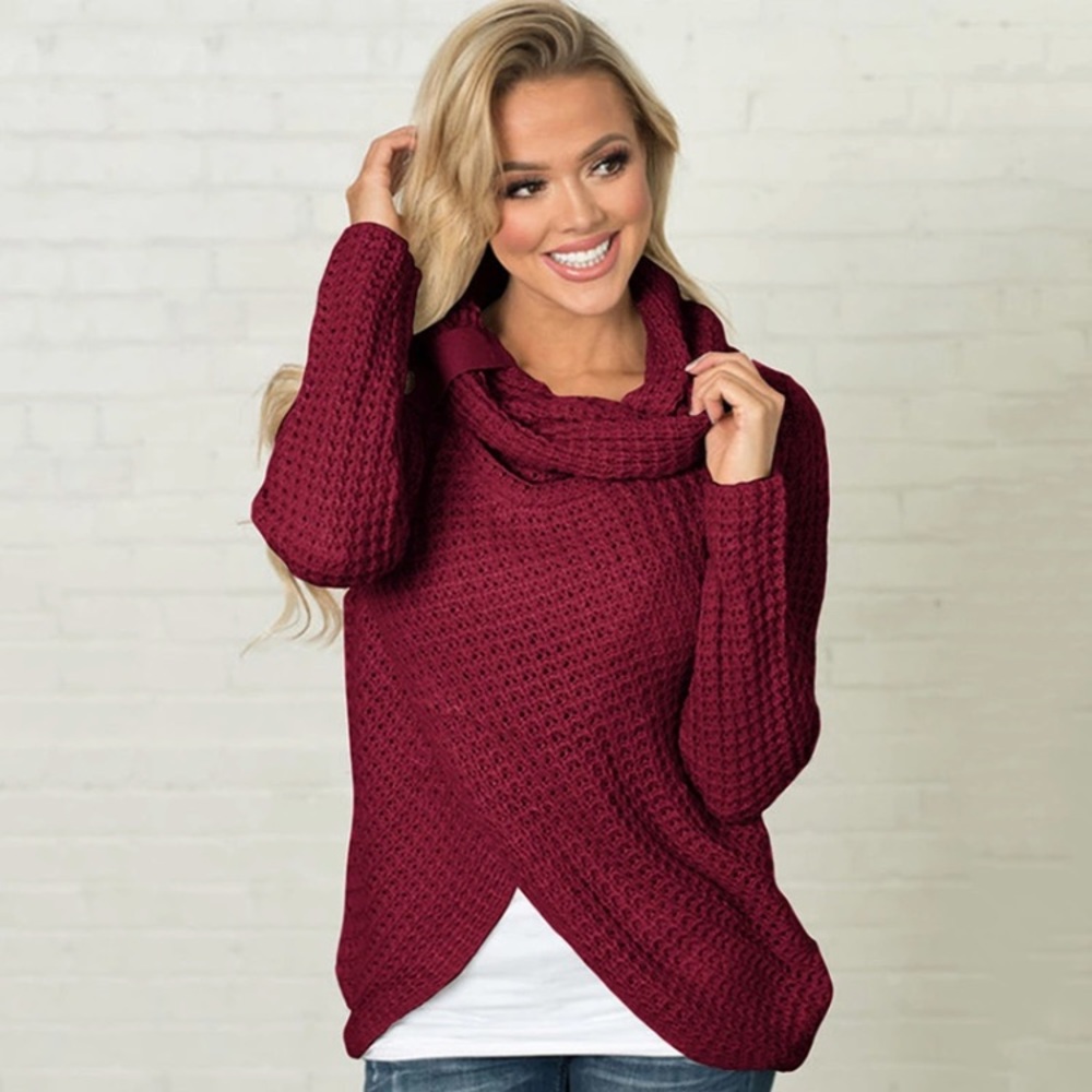 ❇️❣️✳️ Buckle asymmetrical sweater - Picture 4 of 5